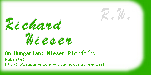 richard wieser business card